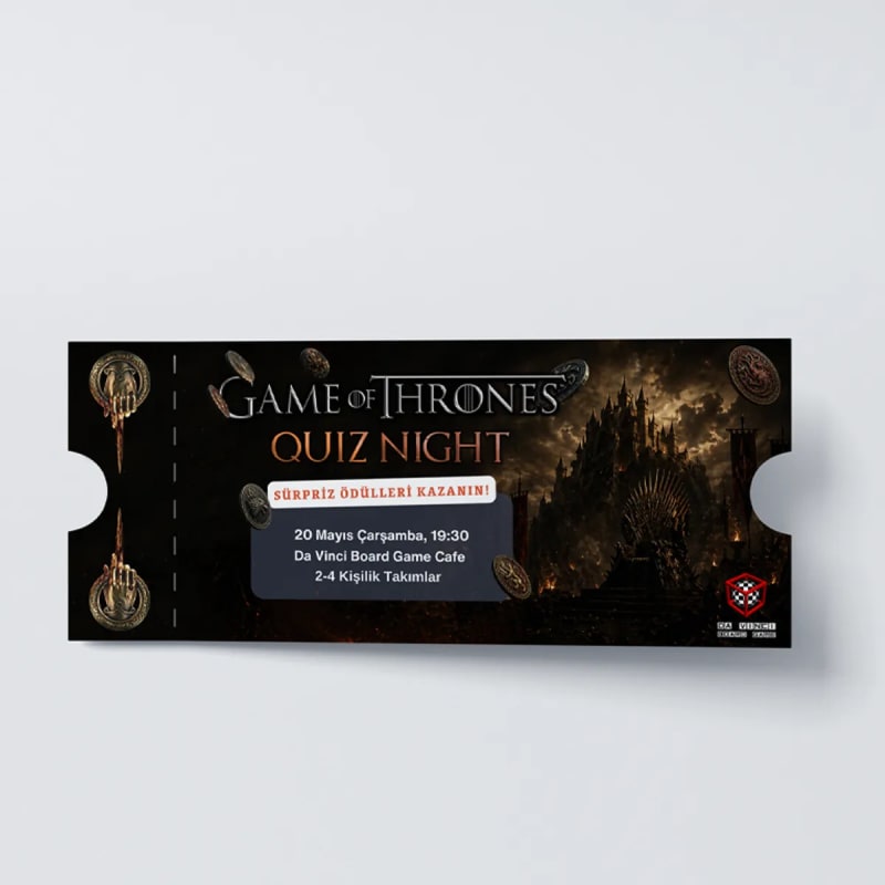 Game of Thrones Quiz Night Bileti