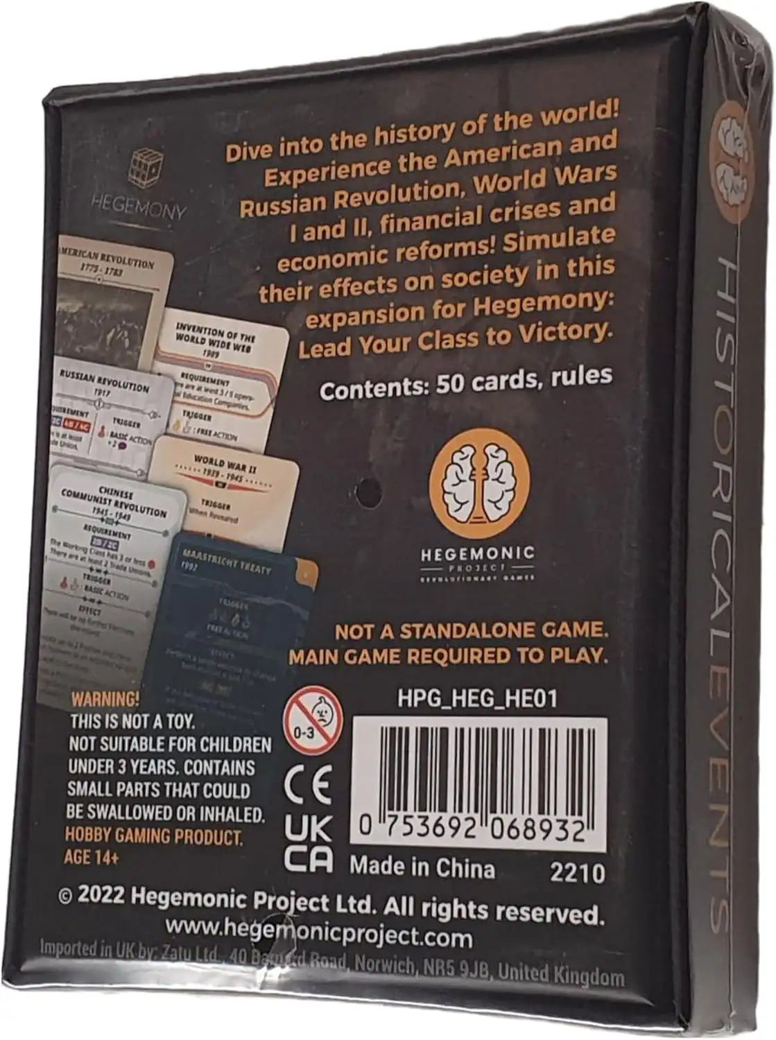 Hegemony: Lead Your Class to Victory – Historical Events Expansion (ingilizce)