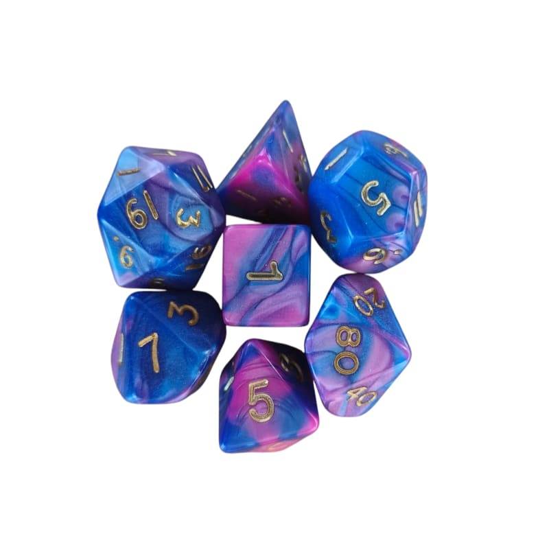 Toxic Standard Poly Dice Set (pink&blue)