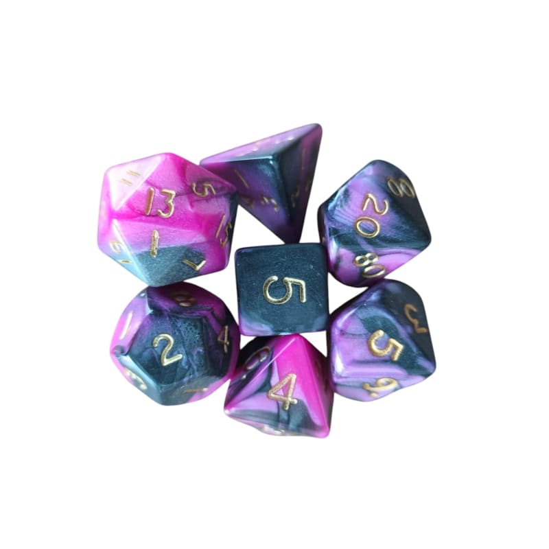 Toxic Standard Poly Dice Set (pink&black)