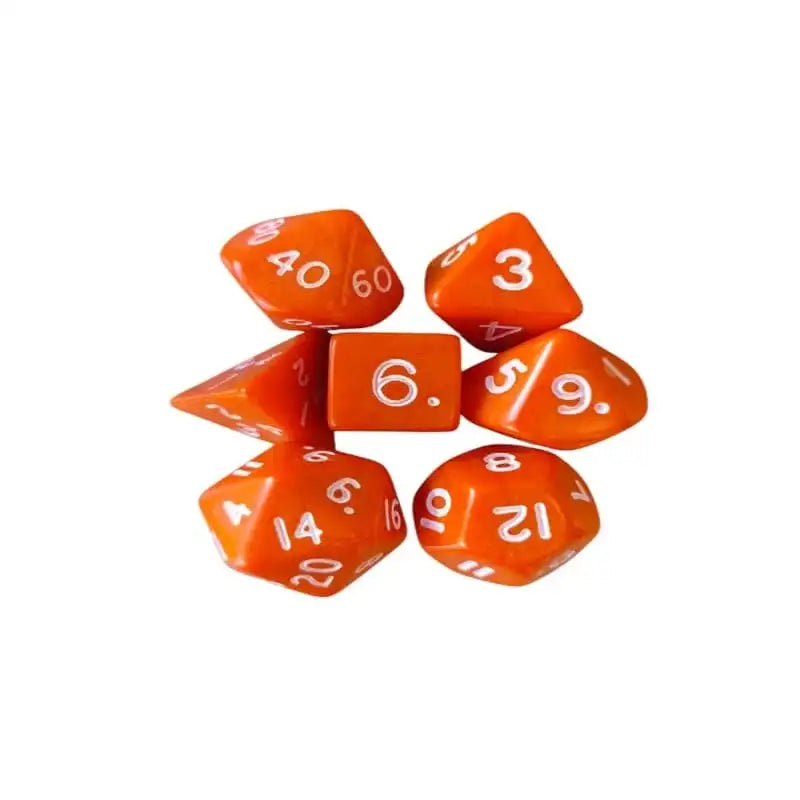 Opaque Standard Poly Dice Set (orange)