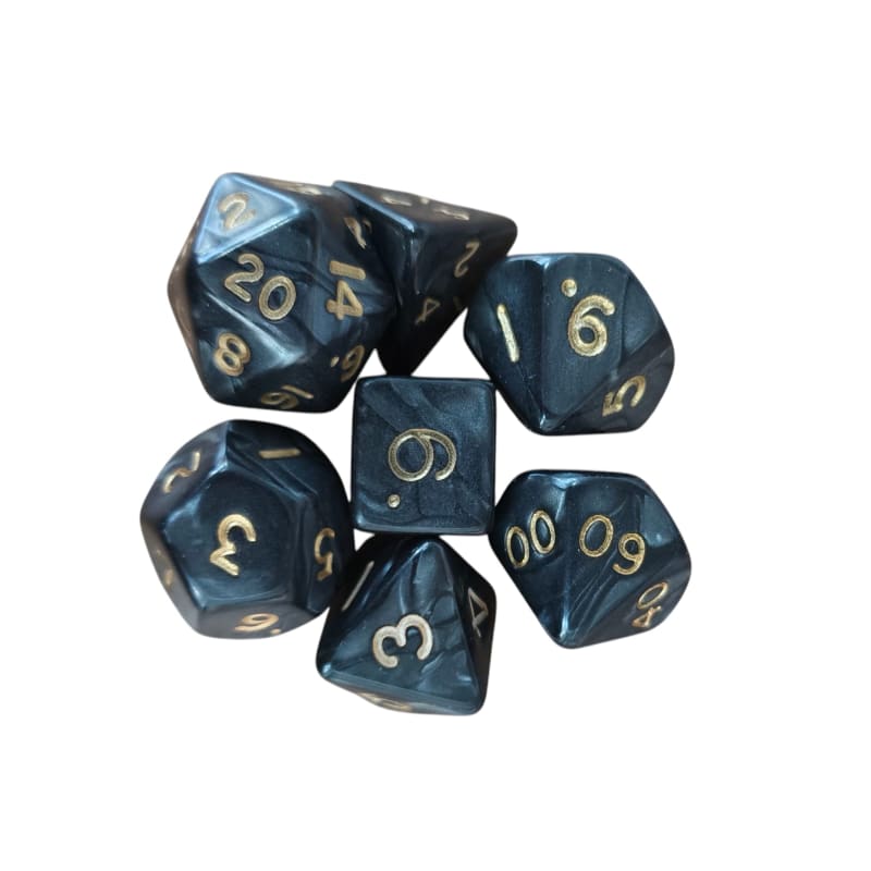 Pearl Standard Poly Dice Set (black)