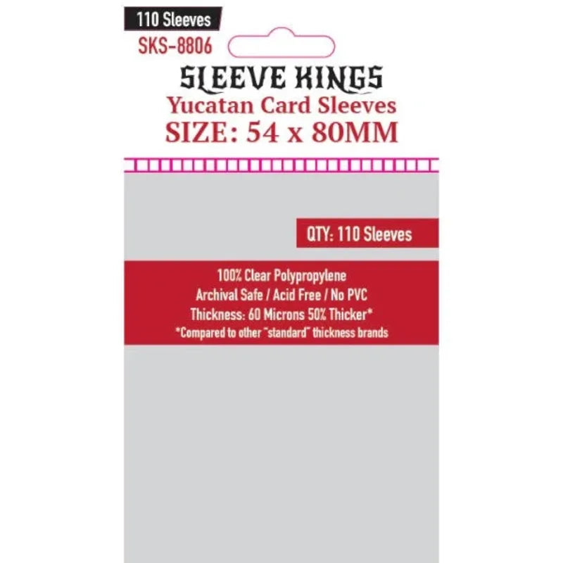 Sleeve Kings Yucatan Card Sleeves - 54mmx80mm - (110 Adet), 60 Microns