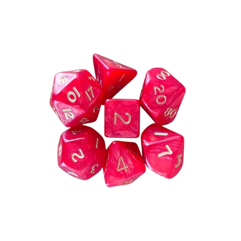 Pearl Standard Poly Dice Set (red)
