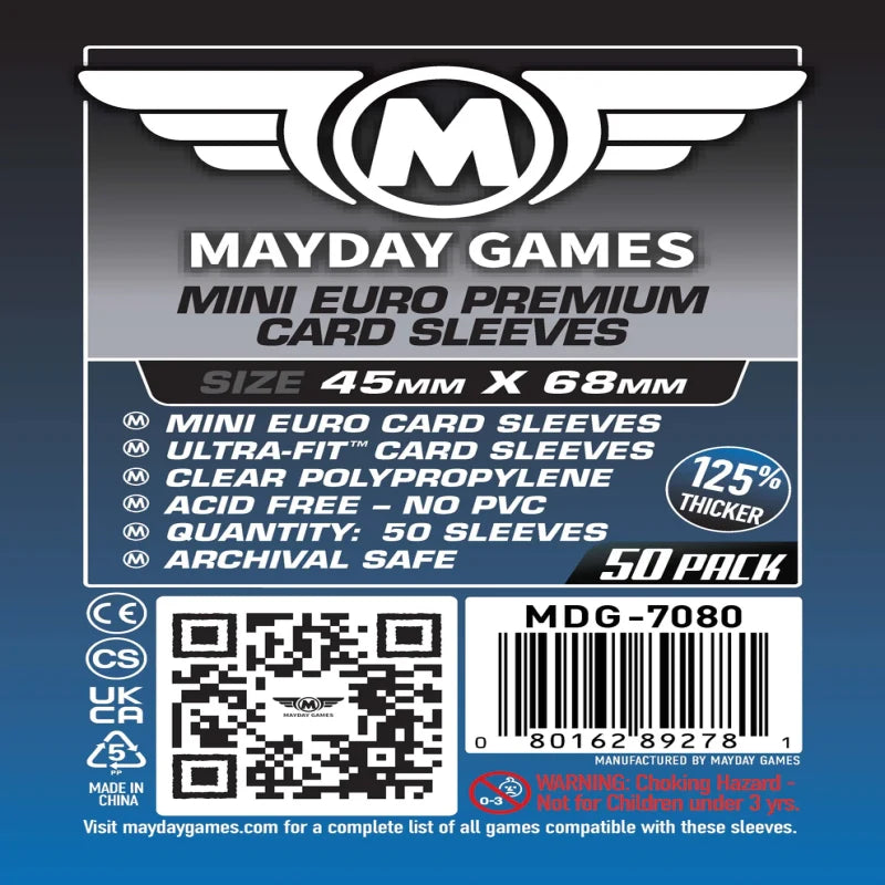 Mayday - Premium Mini Euro Card Sleeve - 45mm x 68mm - (50 Adet)