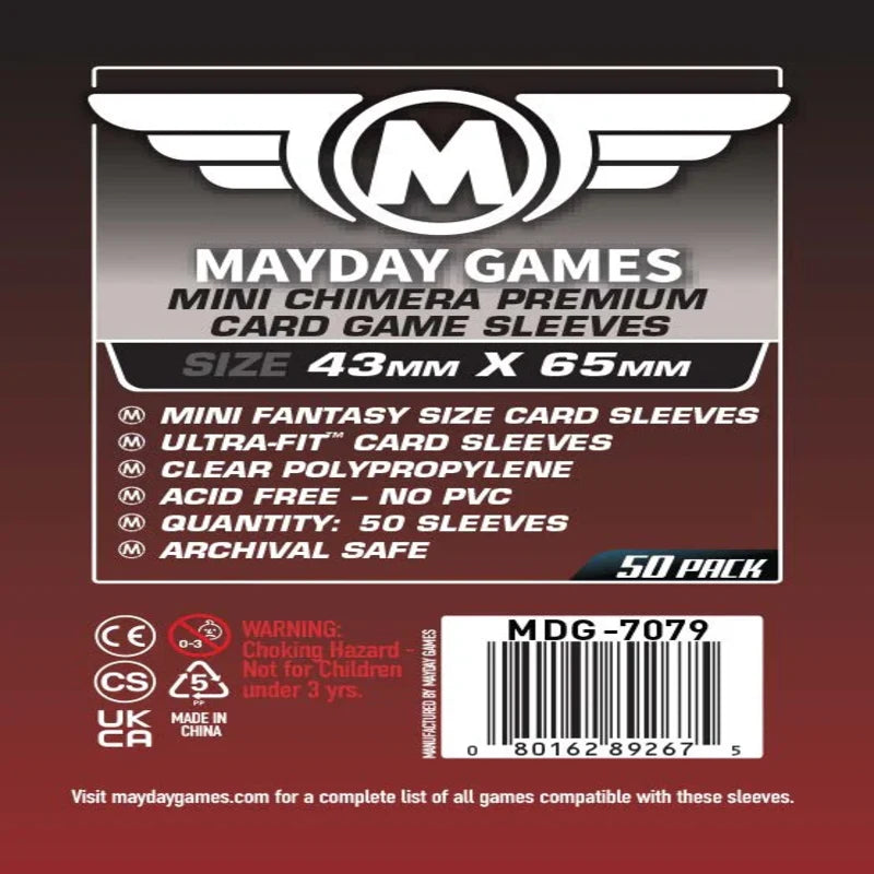 Mayday - Premium Mini Chimera Game Sleeves - 43mm x 65mm - (50 Adet)