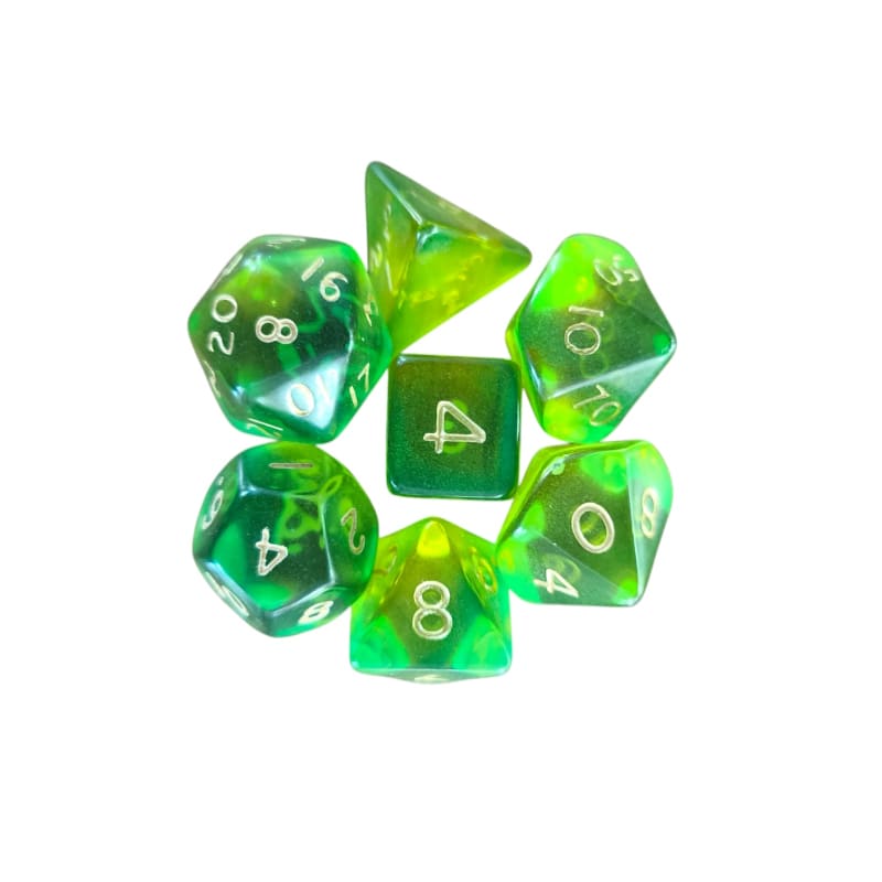 Blitz Standard Poly Dice Set (yellow&aqua)