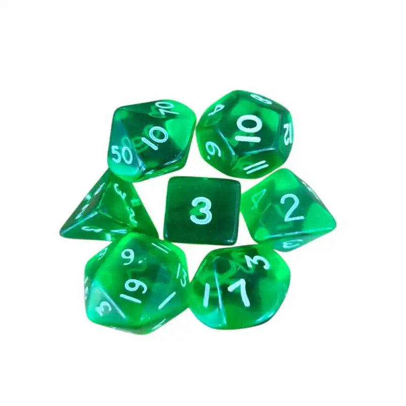 Gem Standard Poly Dice Set (green)