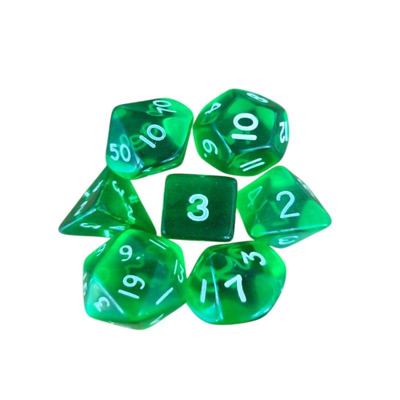 Gem Standard Poly Dice Set (green)