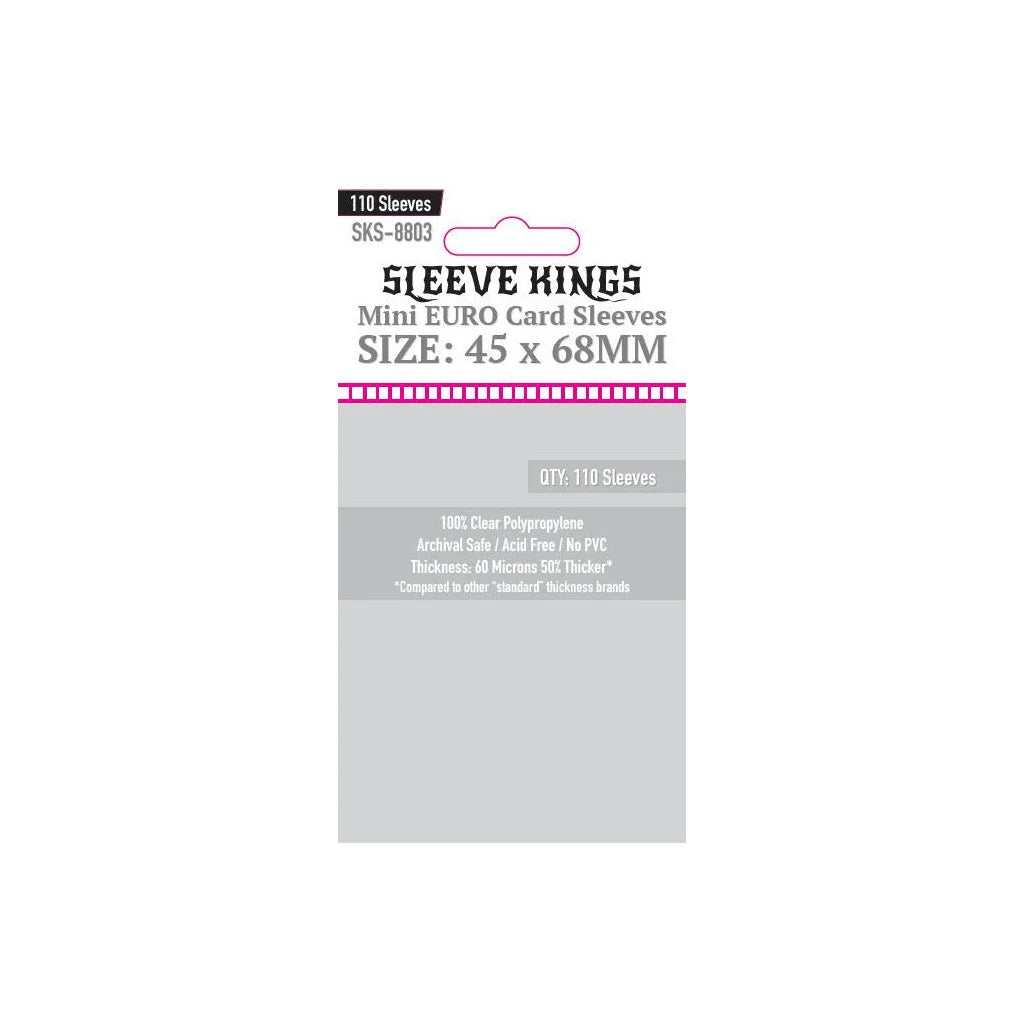 Sleeve Kings Mini Euro Card Sleeves - 45mmx68mm - (110 Adet), 60 Microns