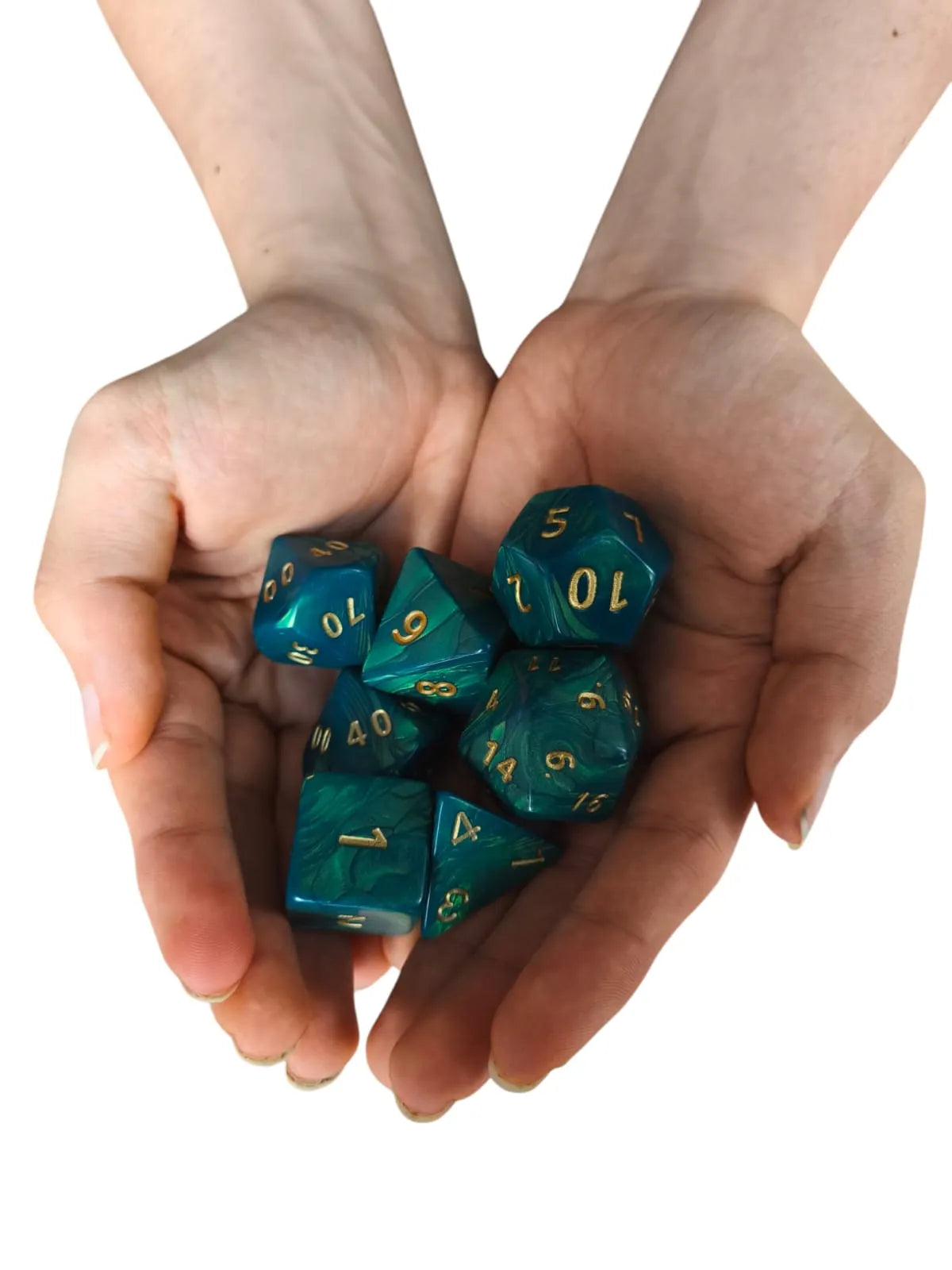 Interference Jumbo Poly dice Set (green)