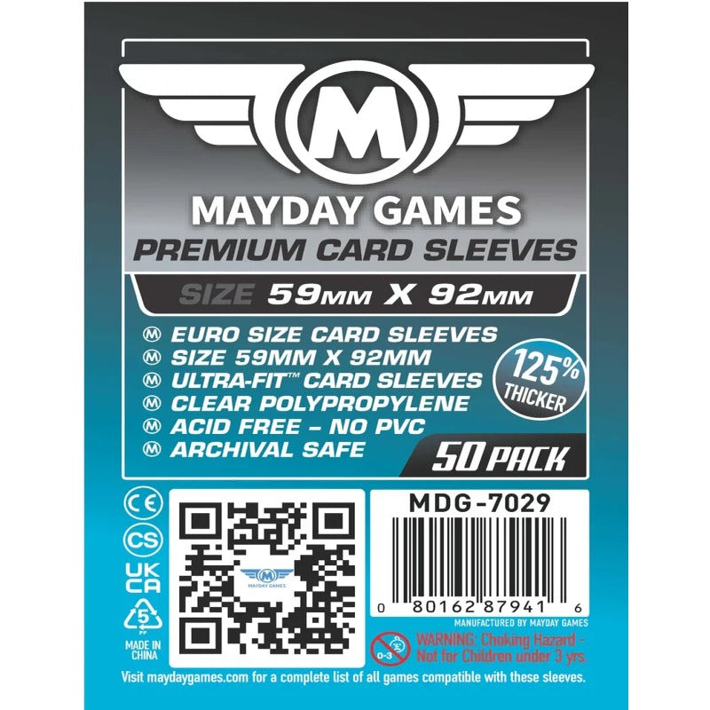 Mayday - Premium Euro Card Sleeve - 59mm x 92mm - (50 Adet)