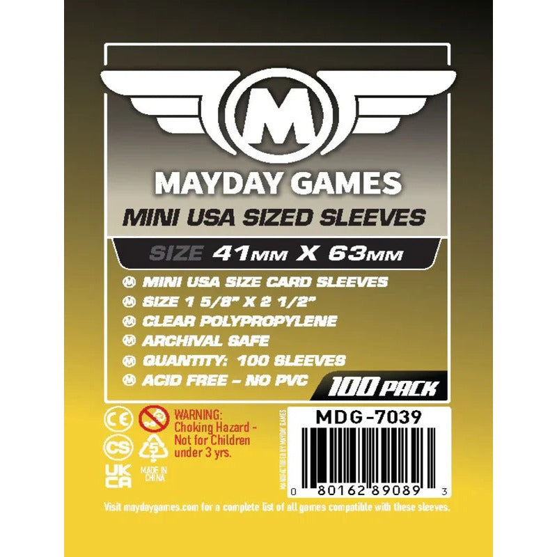Mayday - Mini USA Game Size Sleeves - 41mm x 63mm - (100 Adet)