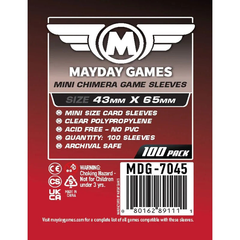 Mayday - Mini Chimera Game Sleeves - 43mm x 65mm - (100 Adet)