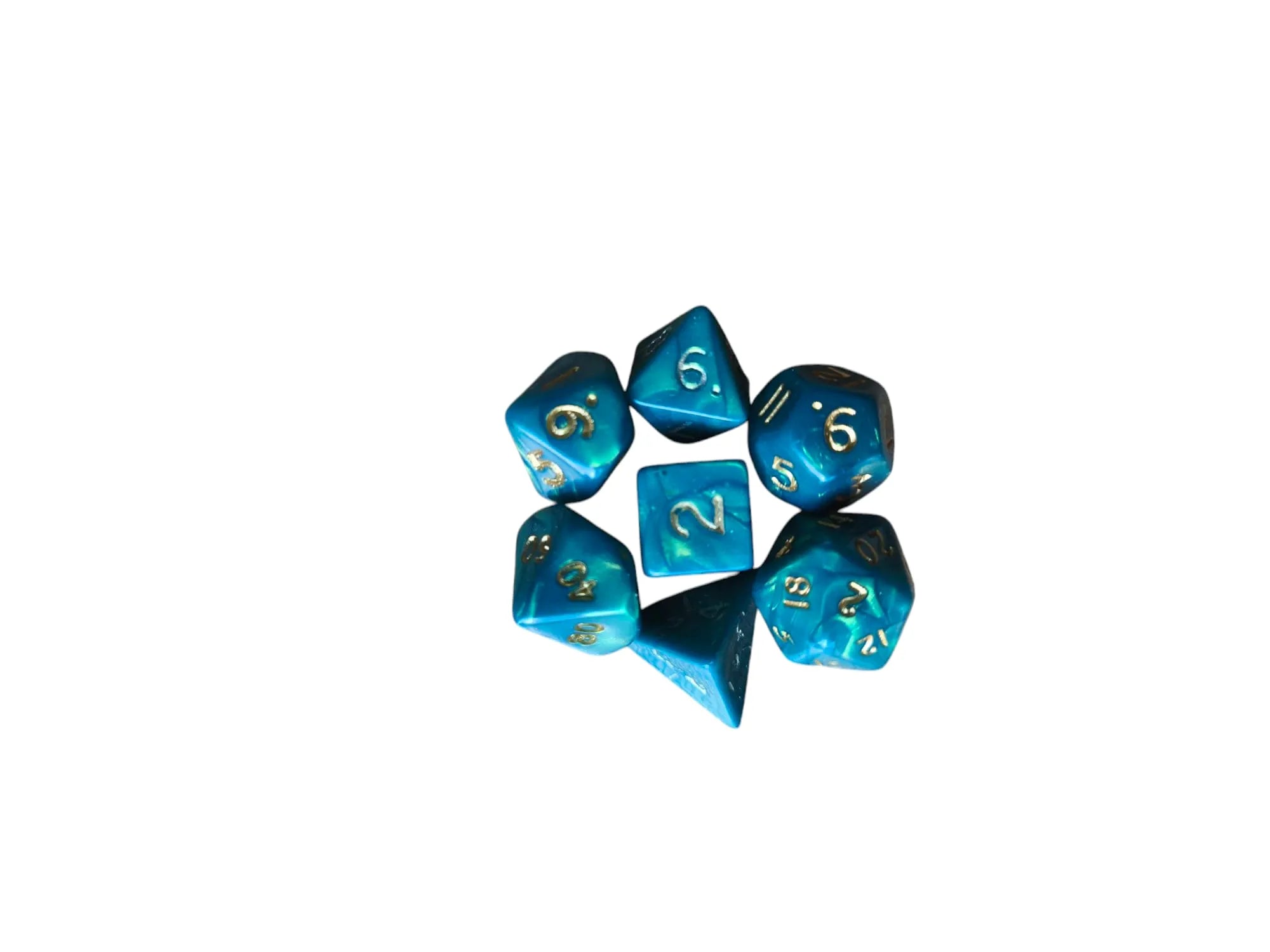 Interference Mini Poly dice Set (green)