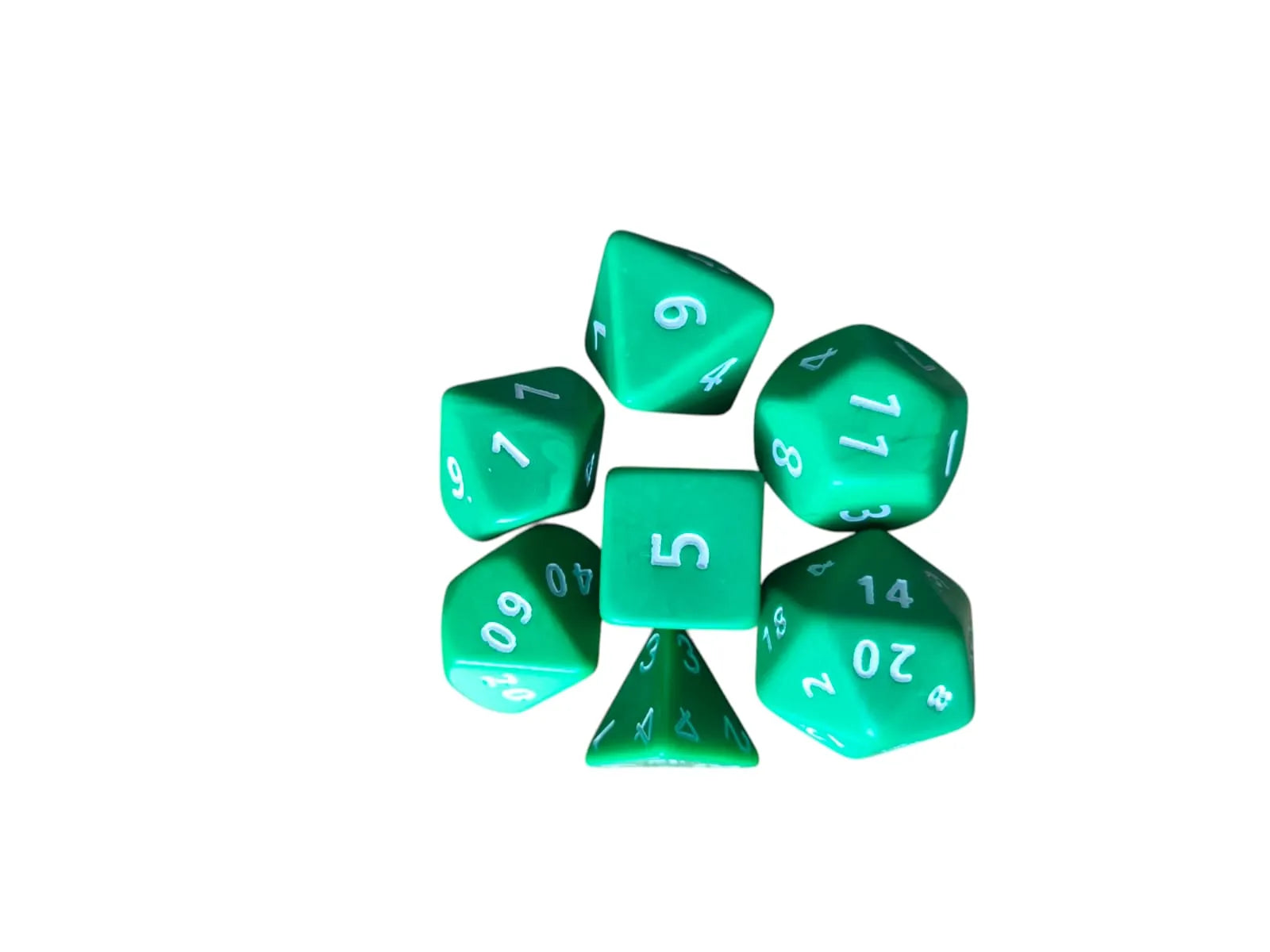 Opaque Jumbo Poly Dice (green)
