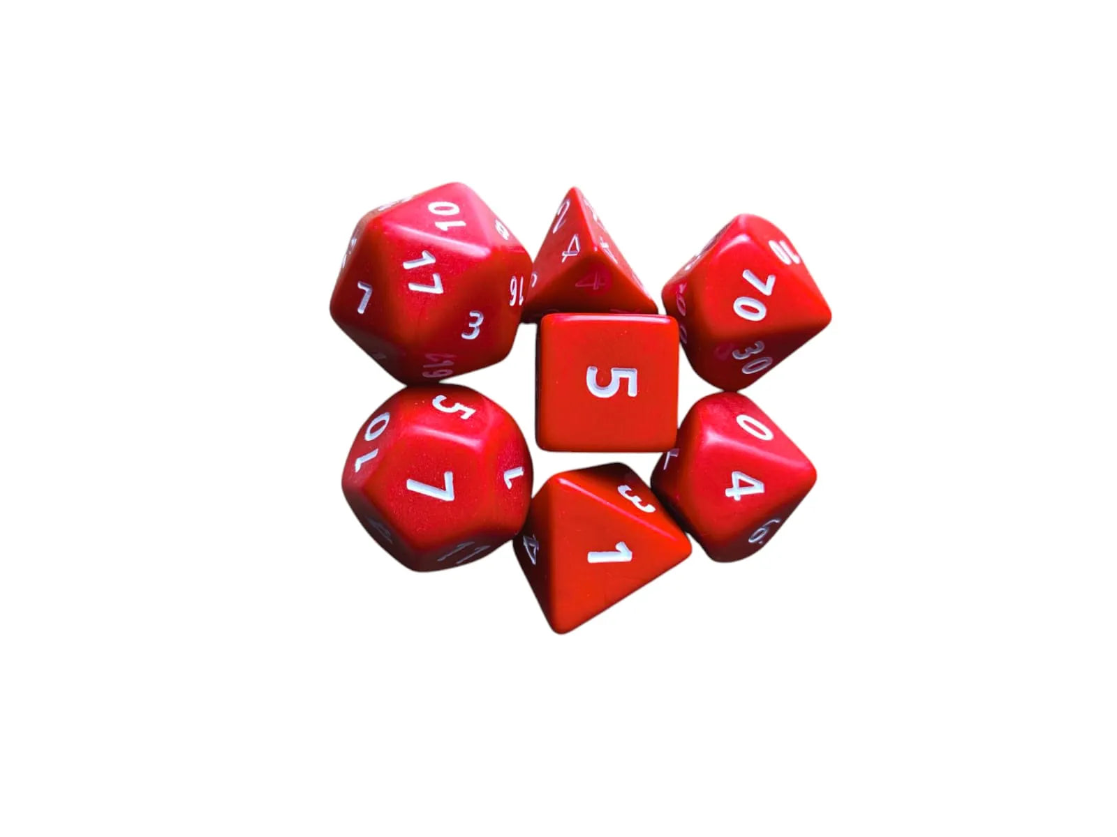 Opaque Jumbo Poly Dice (red)