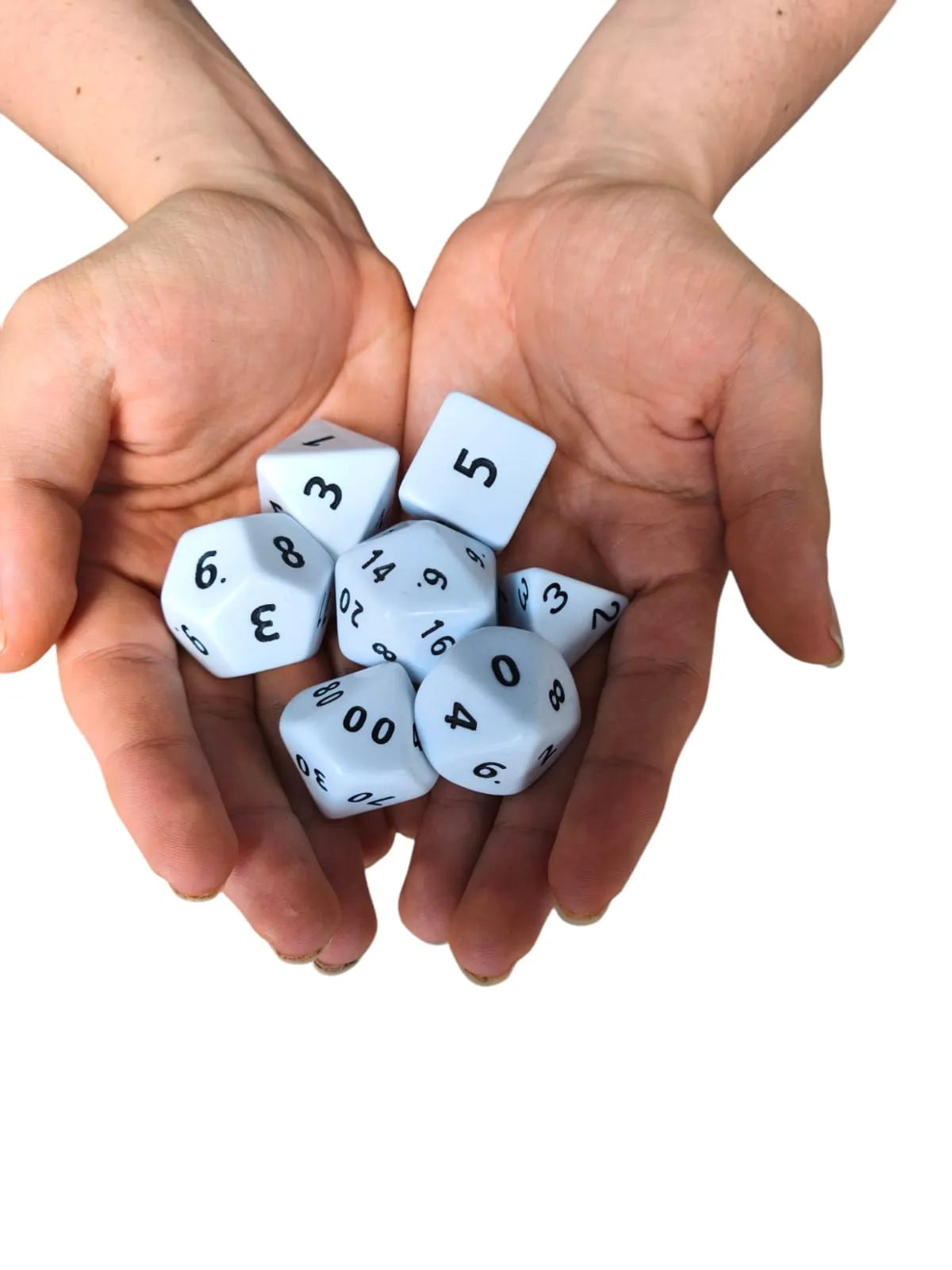 Opaque Jumbo Poly Dice (white)