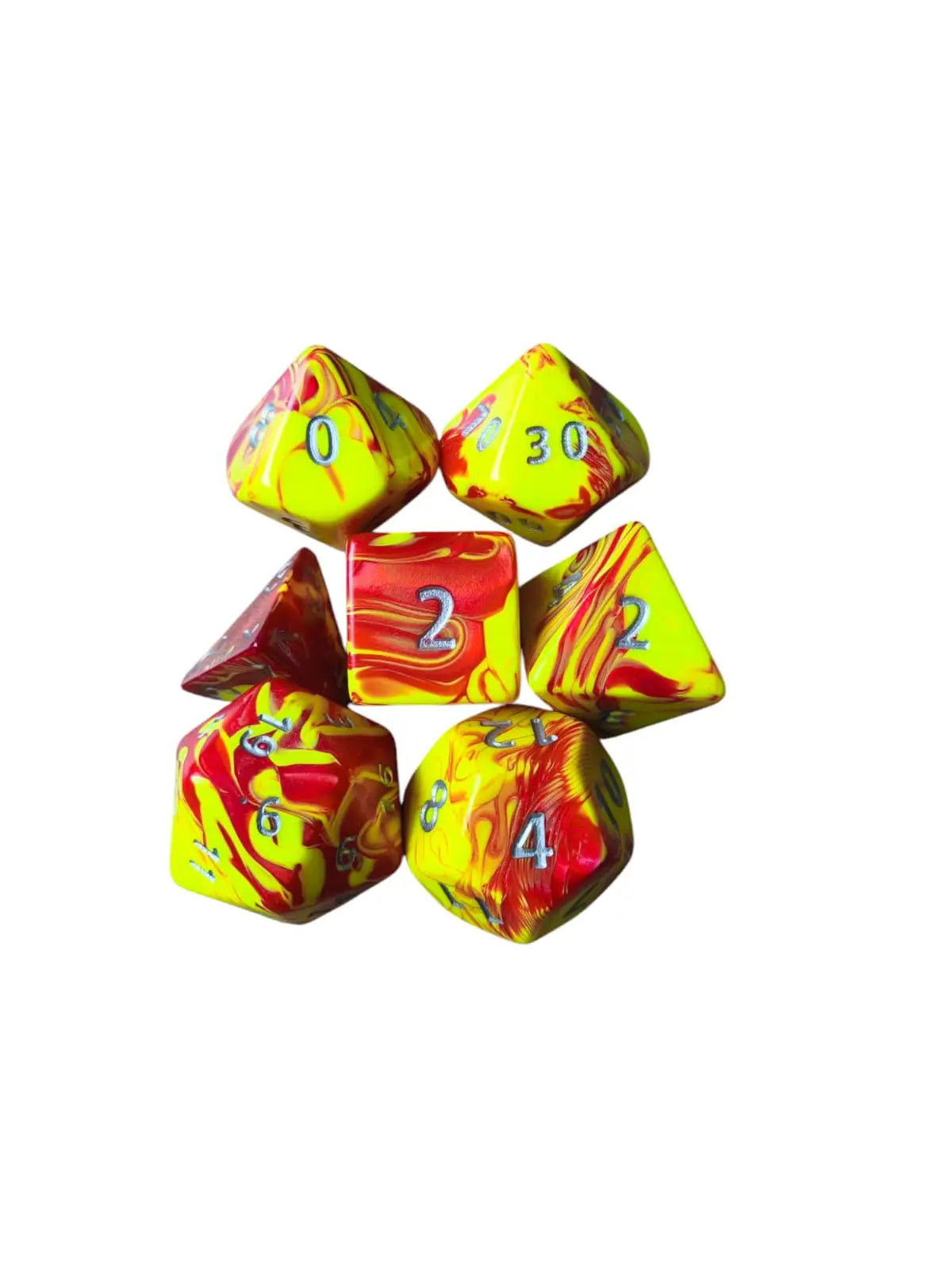 Toxic Jumbo Poly dice Set (yellow&red)