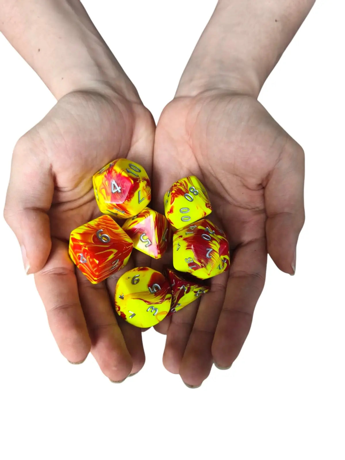 Toxic Jumbo Poly dice Set (yellow&red)