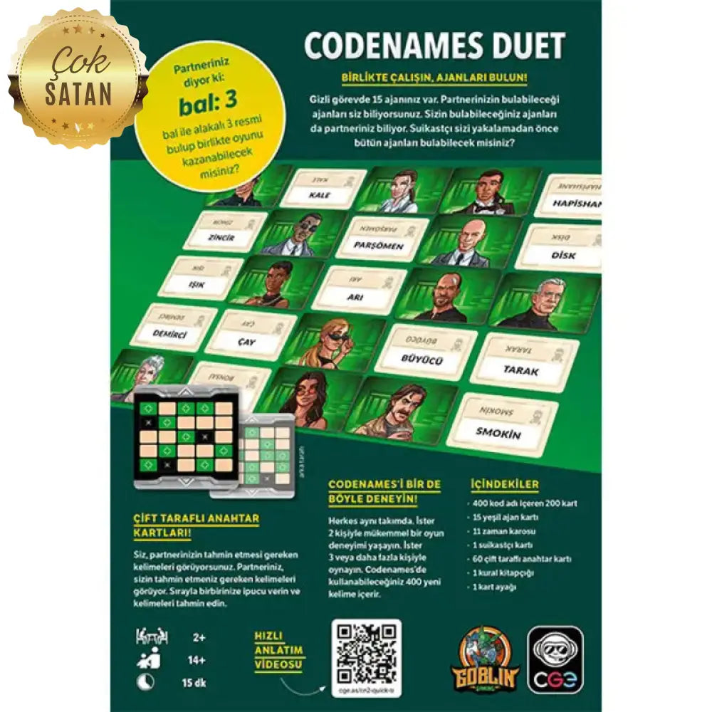 Codenames: Duet (Türkçe)