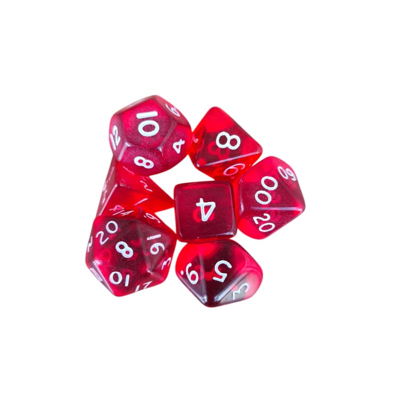 Gem Standard Poly Dice Set (red)