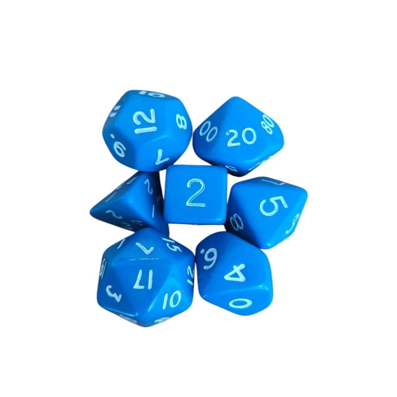 Opaque Standard Poly Dice Set (blue)