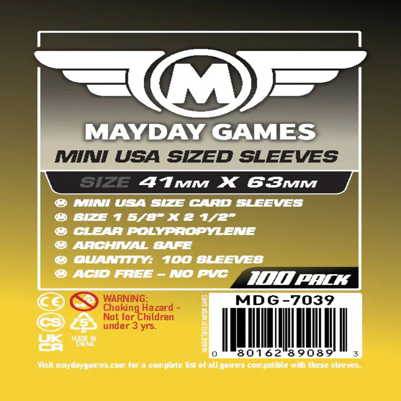 Mayday - Mini USA Game Size Sleeves - 41mm x 63mm - (100 Adet)