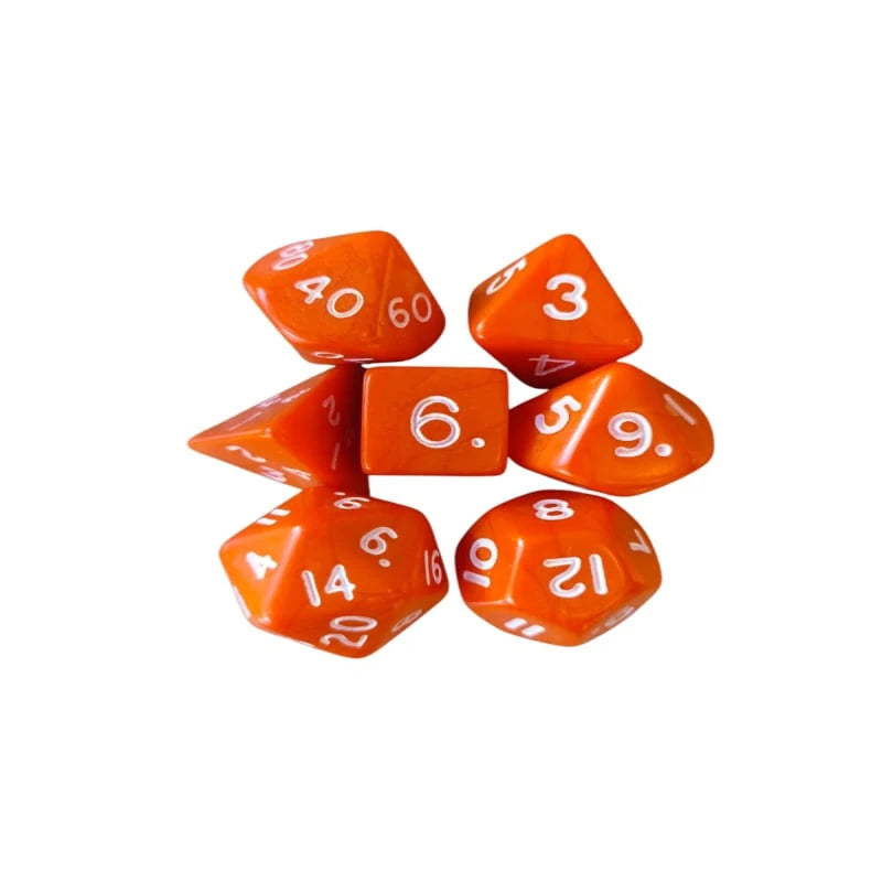 Opaque Standard Poly Dice Set (orange)