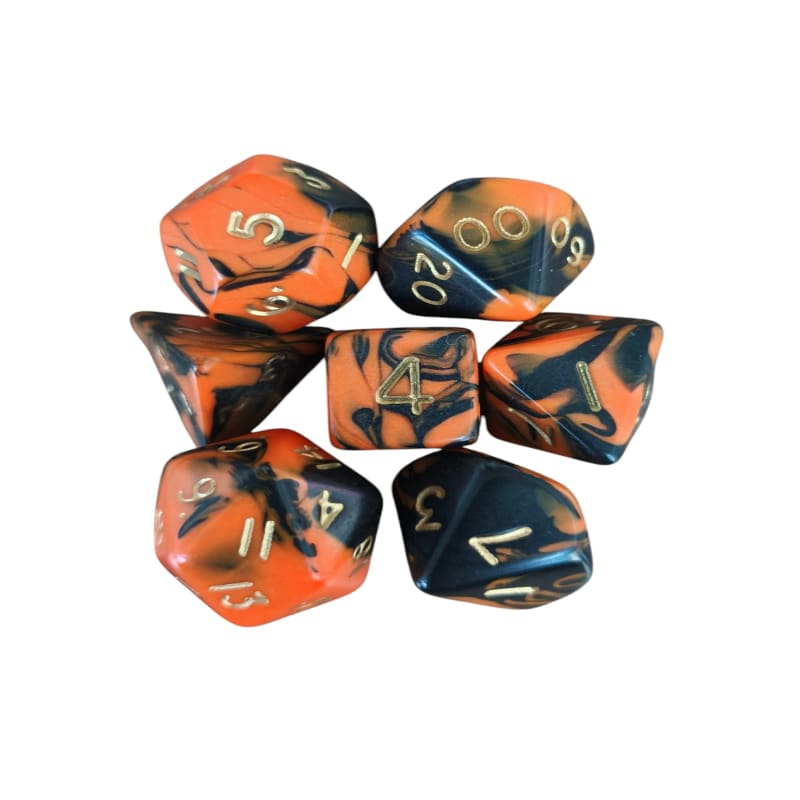 Oblivion Standard Poly Dice Set (orange)