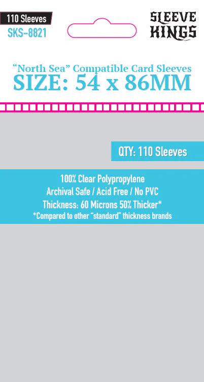 North Sea Compatible Sleeves - 54mmx86mm - (110 Adet), 60 Microns