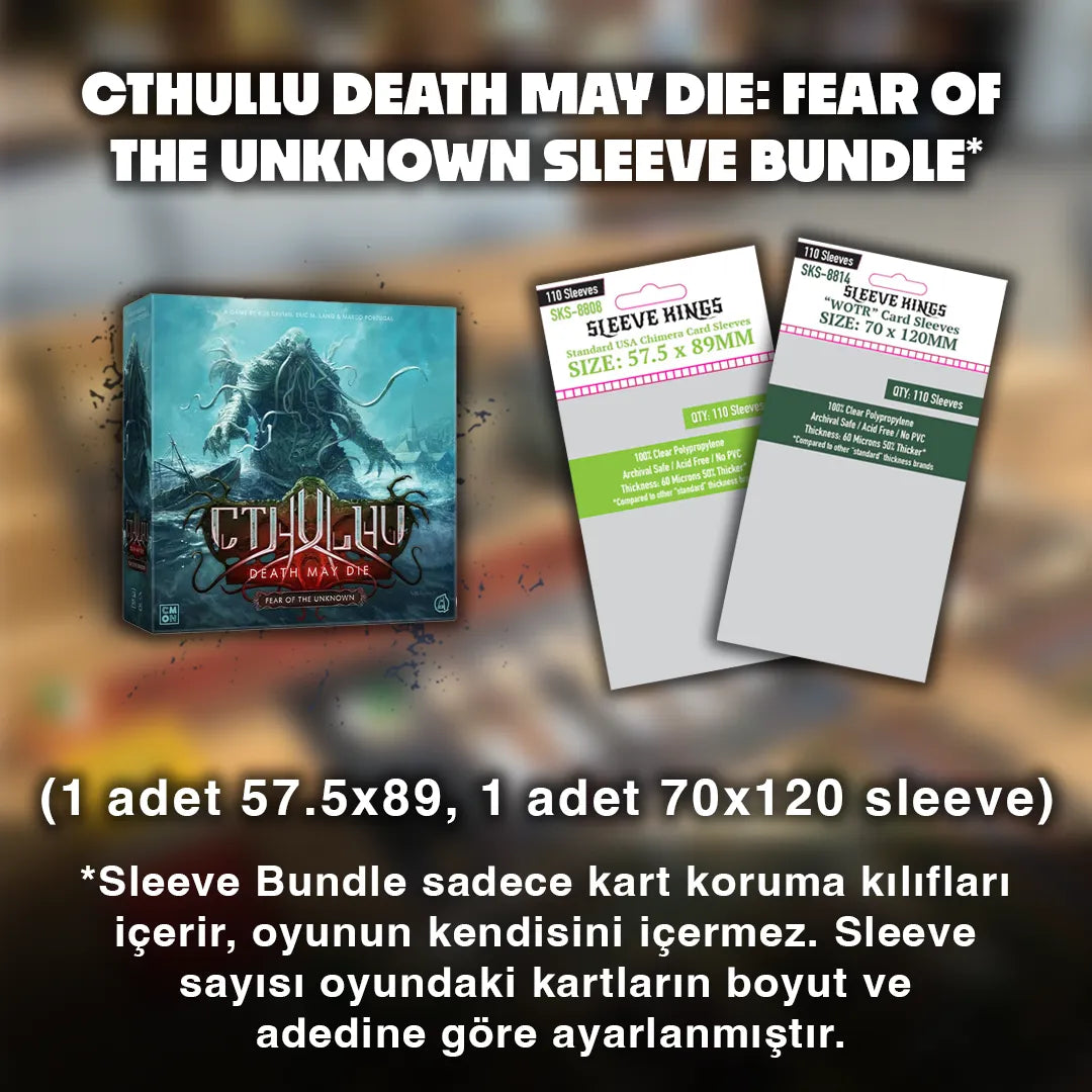 Cthulhu: Death May Die: Fear Of Unknown Sleeve Seti
