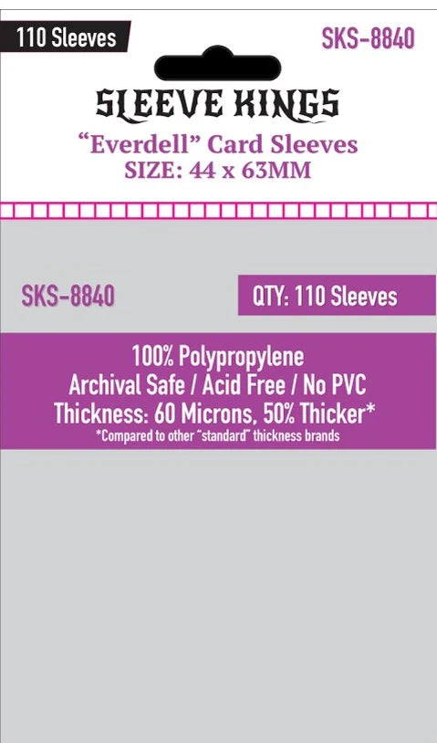 Everdell Mini Compatible - Sleeves 44mmx63mm - (110 Adet), 60 Microns