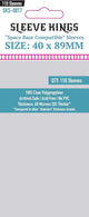 Sleeve Kings (Space Base Compatible) Sleeves - 40mmx89mm - (110 Adet), 60 Microns