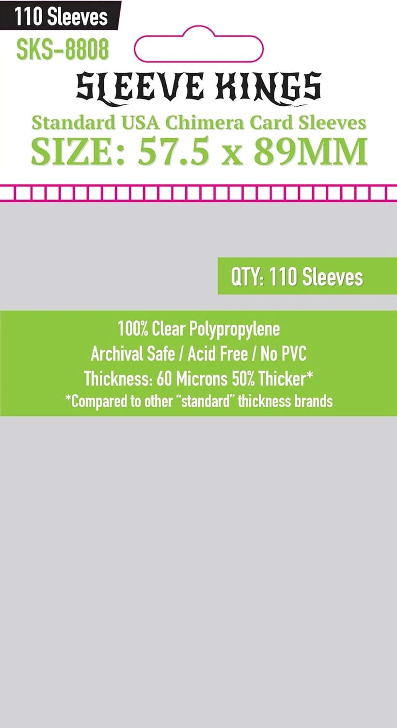 Sleeve Kings Standard USA Chimera Card Sleeves - 57.5mmx89mm - (110 Adet), 60 Microns