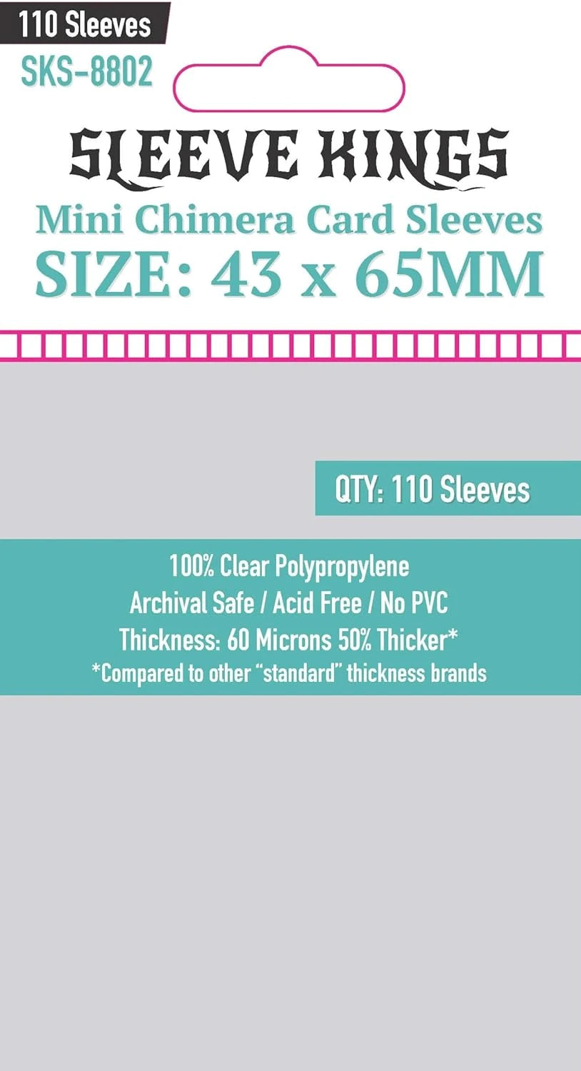 Sleeve Kings Mini Chimera Card Sleeves - 43mmx65mm - (110 Adet), 60 Microns