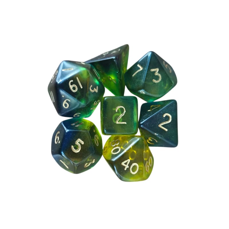 Blitz Standard Poly Dice Set (yellow&blue)