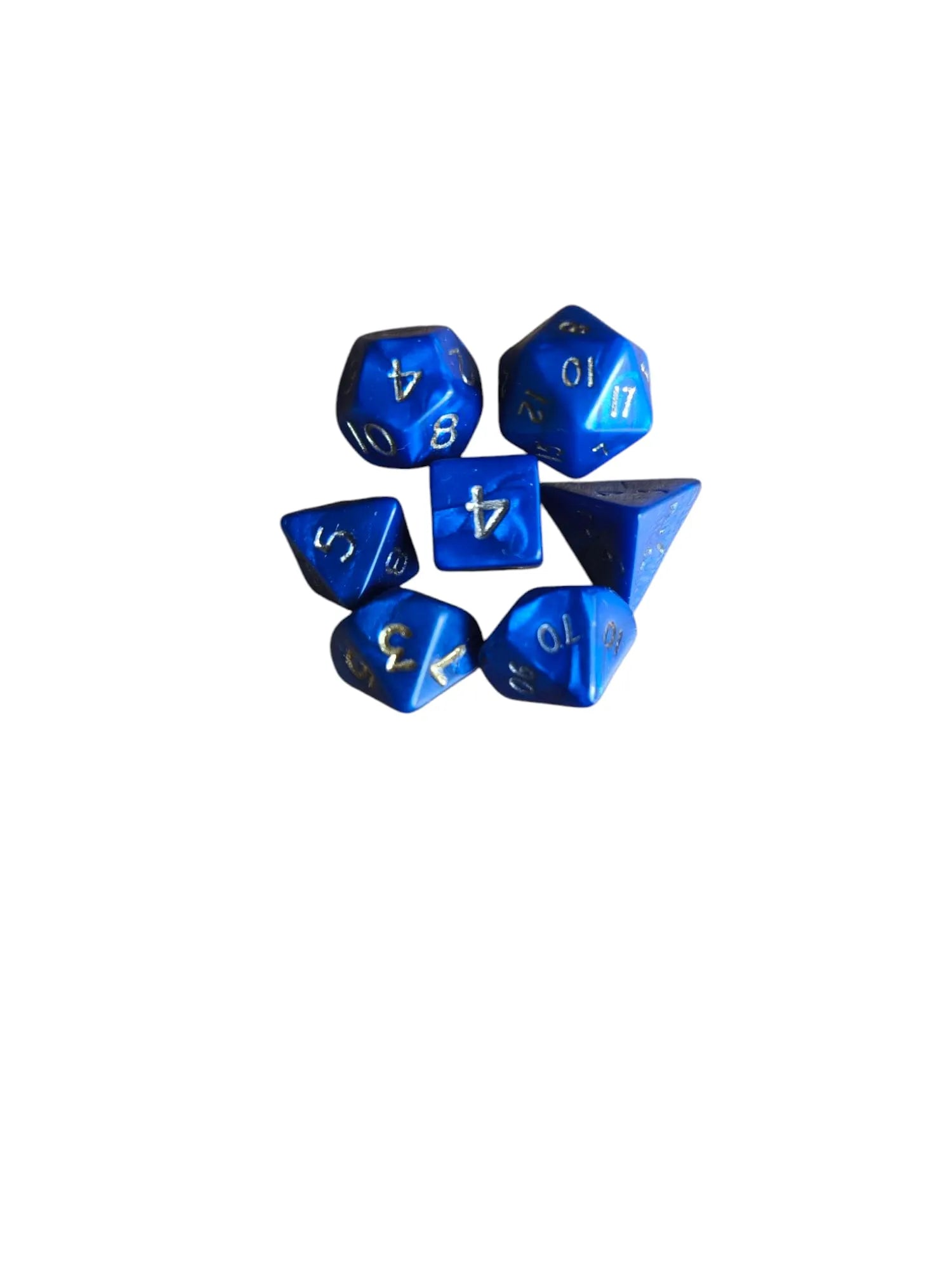 Interference Mini Poly dice Set (blue)