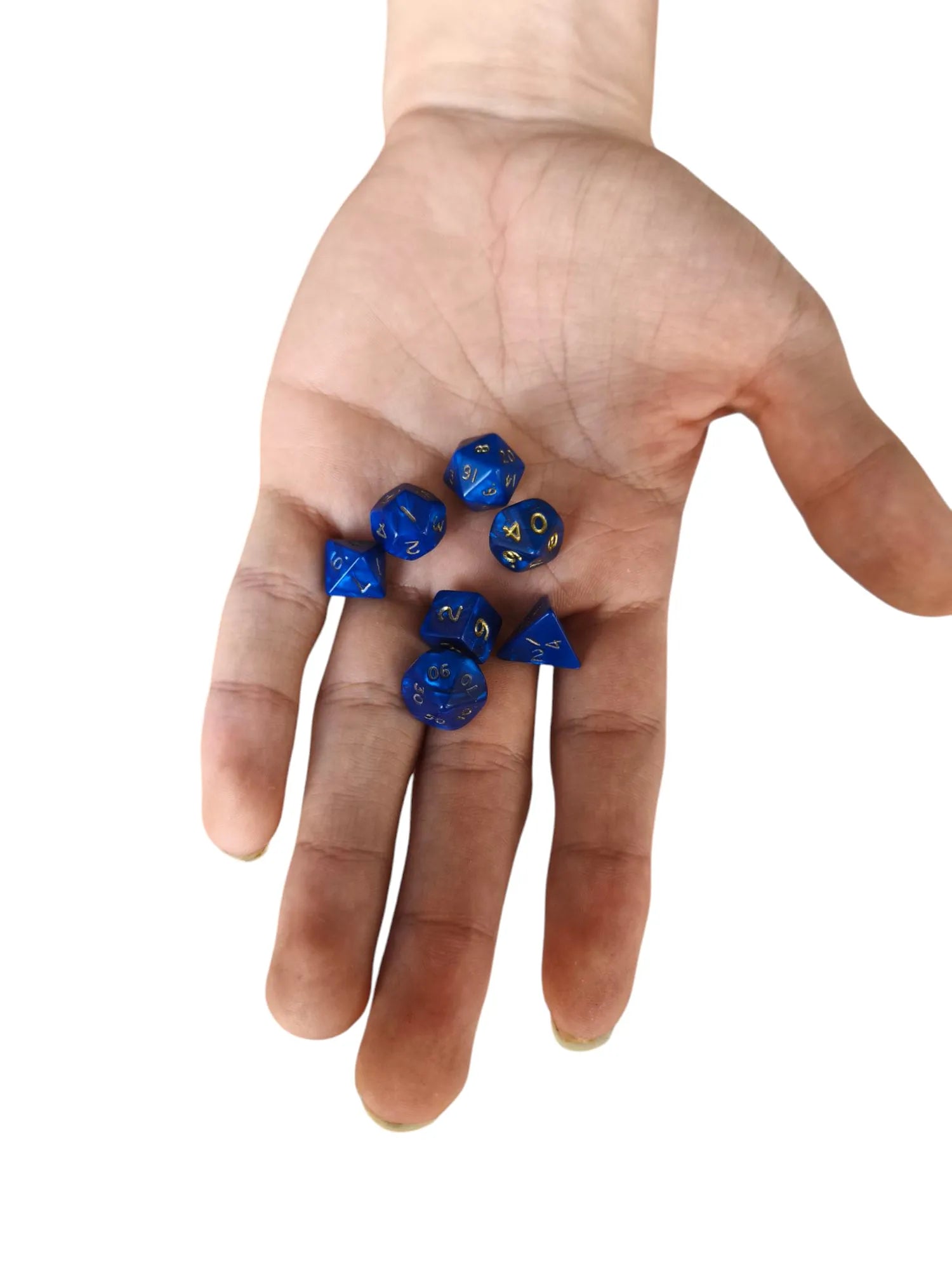 Interference Mini Poly dice Set (blue)