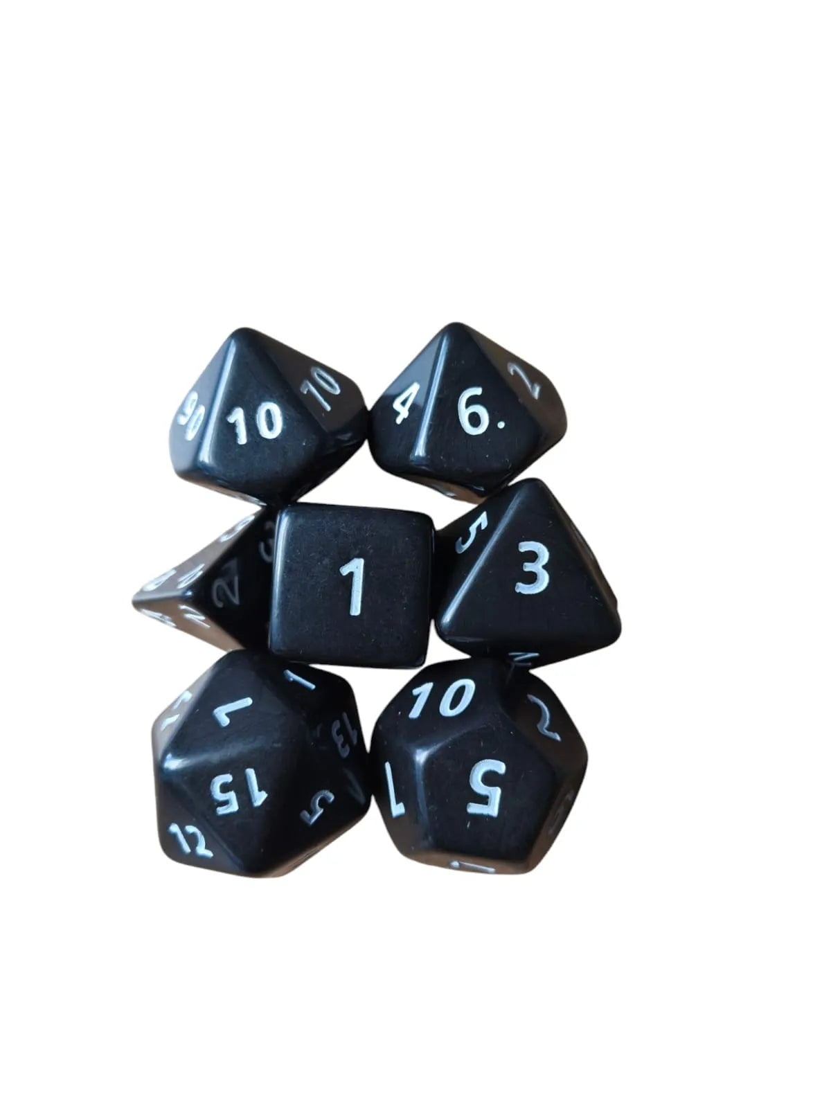 Opaque Jumbo Poly Dice (black)
