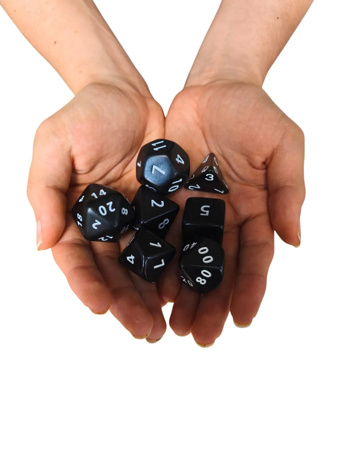 Opaque Jumbo Poly Dice (black)