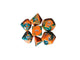Toxic Jumbo Poly dice Set (orange&green)