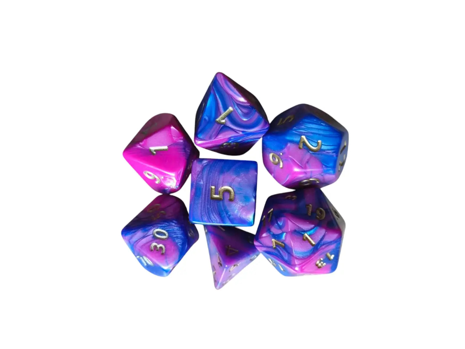 Toxic Jumbo Poly dice Set (pink&blue)