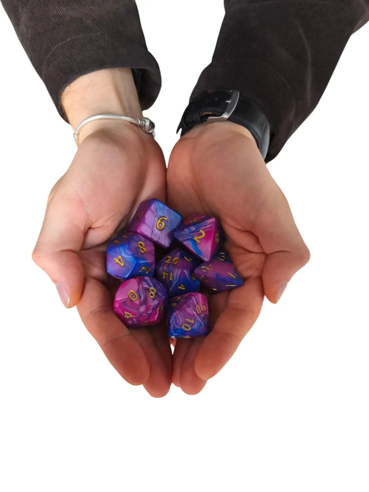 Toxic Jumbo Poly dice Set (pink&blue)